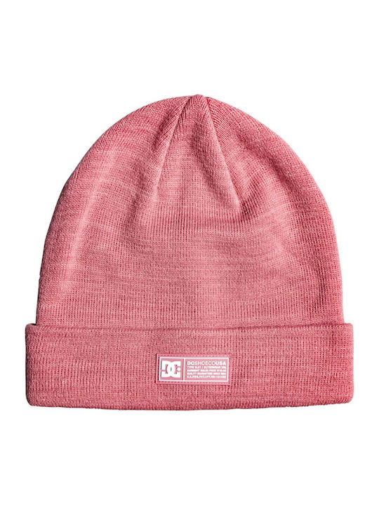Label Beanie Beanie Knitted in Pink color