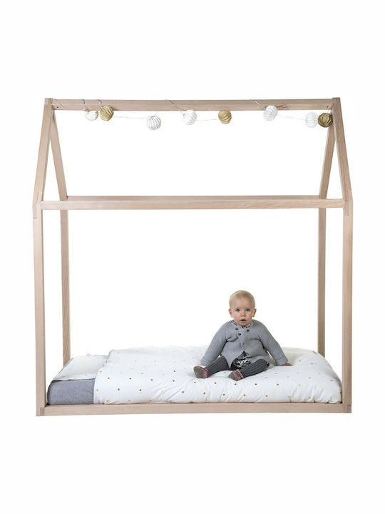 Παιδικό Κρεβάτι Τύπου Montessori Μονό για Στρώμα 70x140cm Φυσικό House Natural