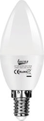 Lucas Λάμπα LED για Ντουί E14 και Σχήμα C37 Φυσικό Λευκό 900lm