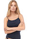 Women's Cotton T-Shirt with Spaghetti Strap Navy Blue 2Pack