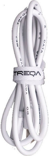Treqa USB 2.0 Cable USB-C male - USB-A Λευκό 1m CA-8063