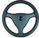 Simoni Racing Car Steering Wheel Cover Facile Universal Tailored with Diameter 37-39cm Leather Black