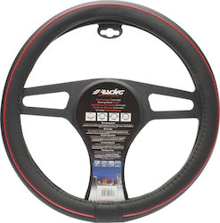 Simoni Racing Κάλυμμα Τιμονιού Αυτοκινήτου Speed με Διάμετρο 37-39εκ. από Δερματίνη Μαύρο