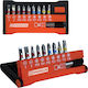 Premium Set in Ergonomic Case Set 10 Screwdriver Bits Cross / Torx / Star/Torx