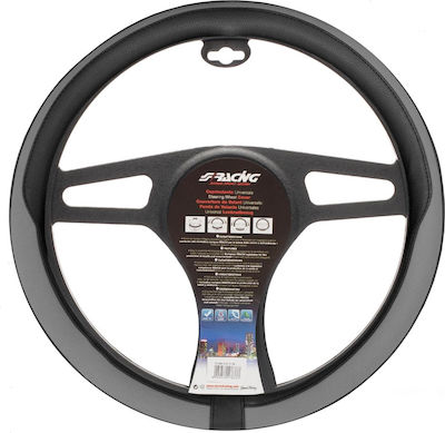 Simoni Racing Auto-Lenkradbezug Tidy mit Durchmesser 37-39cm. aus Kunstleder Gray