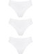 24/7 Tai Βαμβακερά Γυναικεία Slip 3Pack με Δαντέλα Λευκά