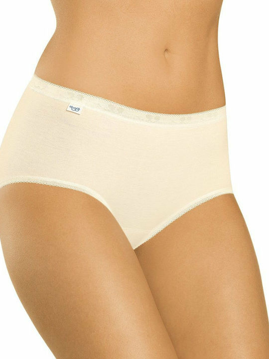 Sloggi Basic Midi Baumwolle Damen Slip Beige