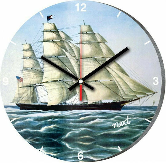Next Стенен часовник Пластмаса Син Ø31см