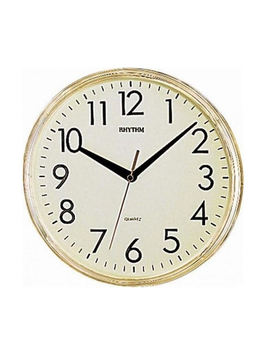 Rhythm CMG Wall Clock Plastic Gold Ø26cm