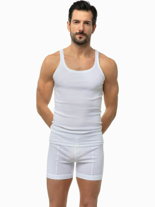 Men's Undershirt Sleeveless in White Color