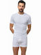 Men's Undershirt Short-sleeved in White Color