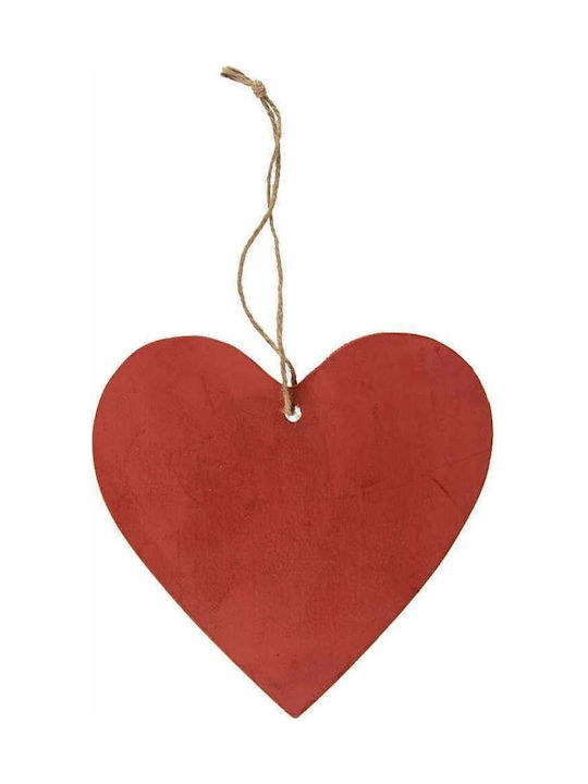 Art et Lumiere Hanging Wall Decor Handmade Red Wooden 16x12cm