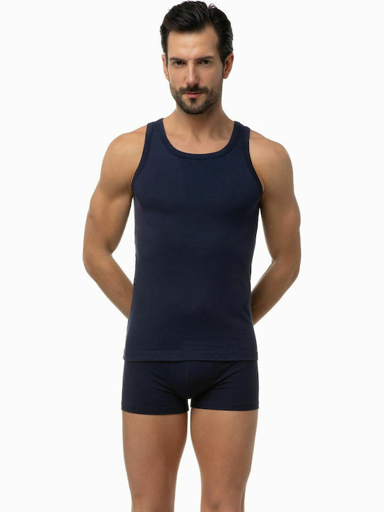 Minerva Men's Undershirt Sleeveless in Navy Blu...