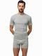 Men's Undershirt Short-sleeved in Gray Color