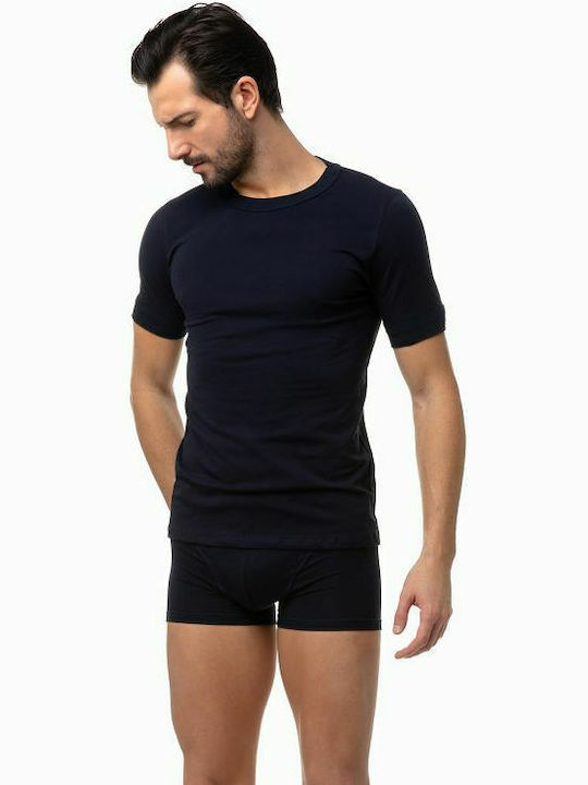 Minerva Men's Undershirt Short-sleeved in Navy ...