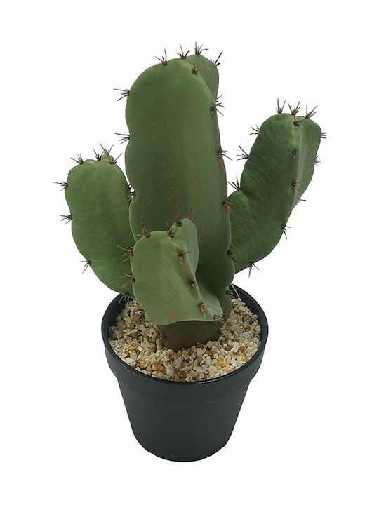 Artekko Plantă Artificială în Ghiveci Mic Cactus Green 31.75cm 1buc