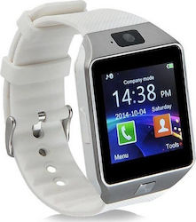 DZ09 43mm Smartwatch με SIM (Λευκό)