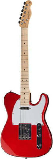 Harley Benton TE-20MN Electric Guitar Telecaster with SS Pickup Configuration Candy Apple Red