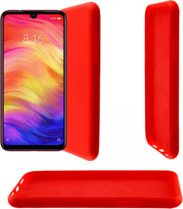 Lime Velvet Back Cover Silicone Red (Redmi 7)