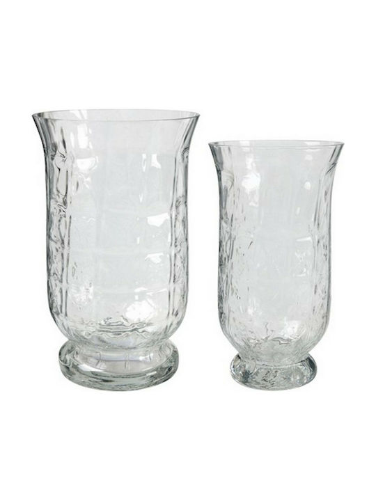 Artekko Glass Vase S/2 Wallis 18x18x29cm 2pcs