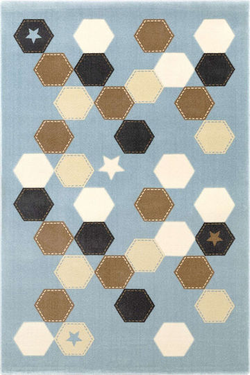 Saint Clair Polygon Παιδικό Χαλί Γαλάζιο 150x200cm