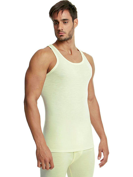 6/408 Tricou De Corp Pentru Bărbat Fără Mâneci În Culoare Bej