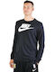 Nike Sportswear Icon Futura Ανδρική Μπλούζα Μακρυμάνικη Μαύρη