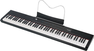 Thomann Electric Stage Piano SP-320 with 88 Semi-Weighted Keys Built-in Speakers and Connection with Headphones and Computer Black