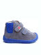 Anatomic Leather Kids Boots with Hoop & Loop Closure Grey