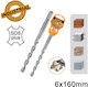 Ingco Four-Cut Drill S4L Carbide with SDS Plus Shank for Masonry 6x100mm