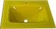 Gloria Glass Form Inset Sink Glass 60x46cm Yellow