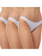 Miss Βαμβακερά Γυναικεία Slip 3Pack Λευκά