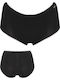 Βαμβακερά High Waist Women's Boxer 2Pack Black