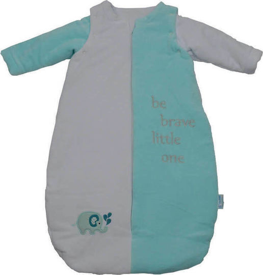 Bebe Stars Elephant Winter Sleeping Bag Turquoise with Detachable Sleeves