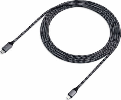 Satechi Braided USB-C to Lightning Cable 29W Μαύρο 1.8m (ST-TCL18M)
