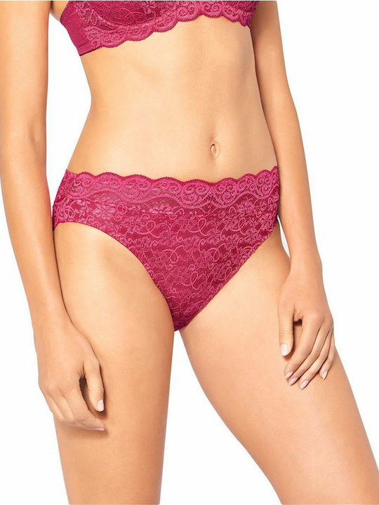 Triumph Amourette 300 Magic Wire Tai Damen Slip mit Spitze Fuchsie