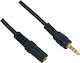 KAL Electronics 3,5mm Klinkenkabel Male - 3,5mm Buchse Schwarz 1,5 m 30649