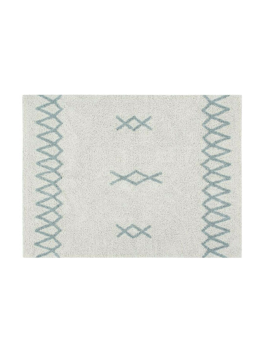 Lorena Canals Atlas Handmade Kids Rug Cotton Vintage Blue 120x160cm