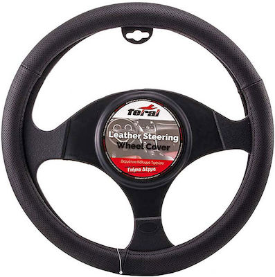 Auto Gs Car Steering Wheel Cover with Diameter 36cm Leather Black