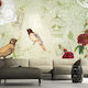 Fototapet de Perete Vintage Birds 350x245 Tesatura