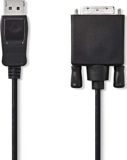 Nedis 2m DVI-D male to DisplayPort male Cable Black (CCGP37200BK20)