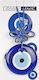 Hanging Lucky Charm Burner Blue made of Glass 7x16cm 1pcs