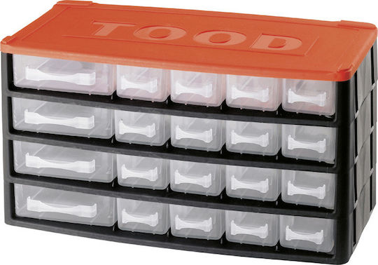 Tood Tools Συρταριέρα Εργαλείων Plastic 20 Compartments W33xD16xH18cm CD 1220