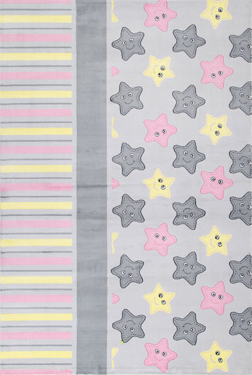 Vasilas Home Ju 313 A Kinder Teppich Sterne Rosa 160x230cm
