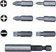 Wolfcraft Set 7 Schraubendreher-Bits Gerade / Kreuz Set Bits Standard