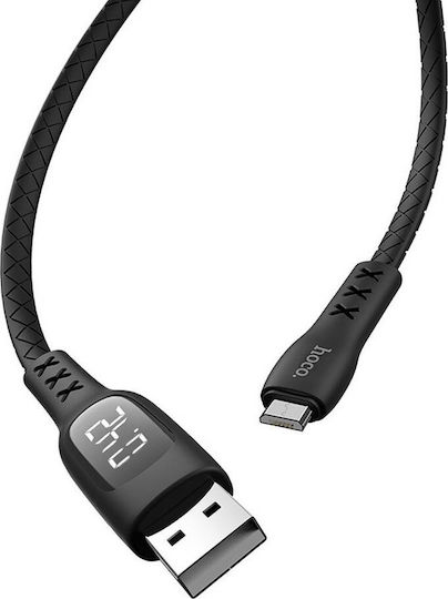 Hoco S6 Sentinel Regular USB 2.0 spre micro USB Cablu Negru 1.2m (HC-S6M) 1buc