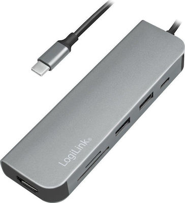 LogiLink USB-C Stație de andocare cu HDMI 4K PD Argint (UA0343)