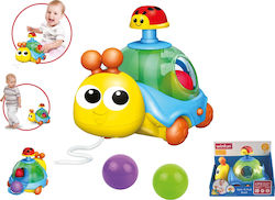 MG Toys Schiebespielzeug Spin N' Pull Snail für 12++ Monate