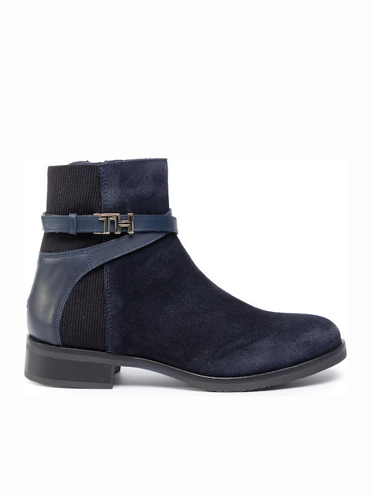 Tommy Hilfiger Women's Suede Boots Navy Blue