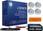 M-Tech Car Parking System with Screen and 4 Sensors 21.5mm in Silver Colour CP24S/MT